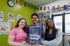 MIKE DEAL / FREE PRESS
                                From left, students Kathryn Sacher, Kataali Stoller and Edom Getachew, with a poster promoting the Black History Month Night Market which will take place at Collège Jeanne-Sauvé on February 27.